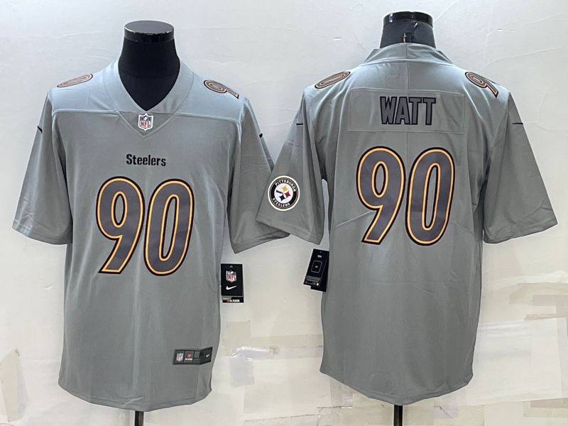 Men Pittsburgh Steelers #90 Watt Grey 2022 Nike Limited Vapor Untouchable NFL Jerseys